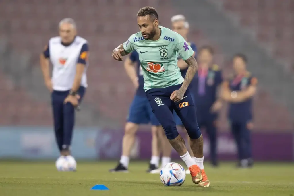 Brazil vs South Korea FIFA World Cup, Neymar Jr practicing